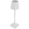 King Collection Lampada da tavolo a LED in alluminio e PMMA bianco