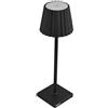 King Collection Lampada da tavolo a LED in alluminio e PMMA nero