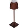 King Collection Lampada da tavolo a LED in alluminio e PMMA ruggine