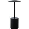 King Collection Lampada da tavolo Rocket a LED in alluminio nero