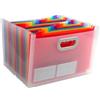 EXACOMPTA Classificatore c/maniglia 24tasche in pp f.to 33x23,5x25cm CRYSTAL Exacompta