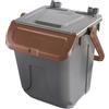 MobilPlastic Contenitore portarifiuti Ecology 25Lt c/sportello e maniglione bruno