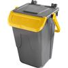 MobilPlastic Contenitore portarifiuti Ecology 35Lt c/sportello e maniglione giallo
