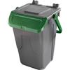MobilPlastic Contenitore portarifiuti Ecology 35Lt c/sportello e maniglione verde