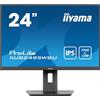 iiyama ProLite XUB2495WSU-B7 Monitor da 24" ultra slim con un bordo sottile su tre lati, un pannello IPS (In-Plane-Switching) in proporzione 16:10 e un supporto regolabile in altezza