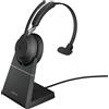 Jabra Evolve2 65 Mono Auricolare Wireless Bluetooth USB-A per Ufficio Nero