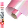 Siser Aurora - Vinile Termoadesivo Iridescente Pink 30x50 cm per Tessuti| Effetto Iridescenti, Facile da Applicare con Plotter o Ferro da Stiro