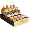 GarveeMore Vassoio cassetto scorrevole cucina, aderente portaoggetti scorrevole organizzatore portaoggetti scorrevole armadio cucina, cassetto telescopico per armadi da cucina, sotto lavandino, 40,5 x 30 x 8 h