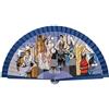 DRW Ventaglio Legno Decorato Stile Art Deco 1925 42 cm