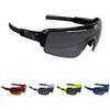 BBB Cycling Occhiali da ciclismo Commander | Uomo e Donna Sport Occhiali da sole Ciclismo | con tre lenti intercambiabili | Policarbonato | MTB bici da strada Urban | Nero lucido | BSG-61