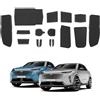 ECOZEN Tappetini in gomma antiscivolo per Peugeot e-3008 GT Allure 2024-2025 impermeabile antiscivolo tappetino Peugeot e-3008 accessori per console centrale, portabicchieri scatole portaoggetti