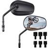 AFNCX Specchietti retrovisori universali per moto, specchietti laterali da manubrio in alluminio M10/M8 per moto Cruiser Sport Naked Bike ADV Touring, nero