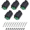 ECSiNG 5 Set Di Connettori Per Sensore Di Temperatura A 2 Pin 1-967644-1 968405-1 Connettori Femmina A 2 Pin Con Terminali Femmina E Guarnizioni Kit Spina Sensore Connettore Femmina