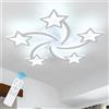 Plafoniera LED dimmerabile con telecomando, plafoniera LED creativa bianca da 50 W con 5 teste per soggiorno, camera da letto -
