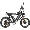 Ridstar Q20 Pro bici elettrica fuoristrada 52V 20AH doppia batteria 55 km/h velocità massima 288km gamma massima doppio freno a disco idraulico - Q20 Pro