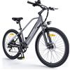 ENGWE HillMiles MileTrail 1 E-Bike, motore da 250W, portata di 100KM, sensore di coppia, freni idraulici, pneumatici da 26 ", batteria nascosta, conformità ue - MileTrail-GR