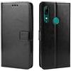Generico Custodia compatibile con Huawei P Smart Z (6.59) STK-LX1 STK-LX2 / Y9 Prime (2019)/ Y9 2019 COVER STAND flip LIBRO gel tpu protezione PORTAFOGLIO magnete porta carte card (Nero)
