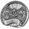 Keller & Weber Roulette Retro Dadi Spinner, 7-in-1 Metallico Spinner Dadi DND, Giroscopio Annata per Dita con Puntale, Regalo D&D con Borsa Logo Drago, Giochi di Ruolo, Accessori per Giochi da Tavolo, Argento Scuro