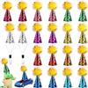 BOXOB 20pz Mini Cappelli Festa, Colorati Gatto o Cani Cappello Compleanno Dinosauri Giocattolo Regolabili a Cono con Pompon Mini Party Hats per Lavoretti Decorazioni Feste Bambole Accessori Costumi