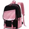 VASCHY Zaino Bambina, Zaino Scuola Elementare Bambina Zainetto Bambina Grande Zainetto Asilo Leggera Zaino Bimba 3-6 Anni Zaino da Viaggio/Campeggio Nero Rosa