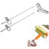 Zerodis 2 pz/set Taglierina a Spirale in Acciaio Inox Affettatrice a Spirale di Verdure Affettatrice Manuale di Patate Carota Cetriolo Intaglio Rullo Casa Attrezzo da Taglio