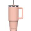 WATERSY 891ml Tazza Termica con Manico, 30oz Tazza Mug Rosa in Acciaio Inox, Thermos da Caffè con Cannuccia, Doppia Parete per Caldo 6 Ore/Freddo 12 Ore, per Palestra, Auto e Viaggio