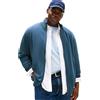Tommy Hilfiger Uomo Pullover con Cerniera Essential Cotton Zip Thru Collo a Lupetto, Blu (Aegean Sea), 2XL