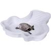Generic Vasca da bagno per rettili, ciotola d'acqua per tartarughe, vasca da bagno per rettili, da bagno con rampa, accessori per habitat, terrazza, decorazione per acquario, ciotola per cibo per