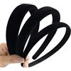 Frdelma 3 Pezzi Cerchietti da Donna in Velluto nero, 3 Taglie Ampia Fascia di Velluto per Signore Fascia di Nero Ampio, per Ragazze Donne Natale Halloween Carnevale (1,5 cm 2 cm 3 cm)