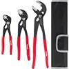 NAUKII 3 Pezzi Pinze Regolabili 180mm/250mm/300mm Pinza a Pappagallo Impugnatura Comfort Antiscivolo Chiave a Pappagallo Per Idraulico Acciaio al Cromo Vanadio Giratubi Idraulico