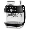 Smeg Macchina da Caffè Espresso Manuale con macinacaffè integrato 50's Style - Nero LUCIDO - EGF03BLEU
