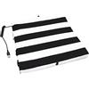Bumfire | Sedili Sportivi Pieghevoli | Tappetino Riscaldante | Sedia Portatile Con USB | per Esterno E Stadio | Cuscino Elettrico Riscaldante | Nero/Bianco | 35x35x3,5cm