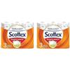 Scottex Quanto Basta, Carta Da Cucina, Opzione Mezzo Strappo, Carta certificata FSC, 3 Maxi Rotoli (Confezione da 2)