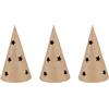 Décopatch NO067C - Un Lot de 5 Bougeoirs sapin en papier mâché 8x8x14,5cm - Compatible bougie LED