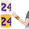 ZOWEXIQ 2 Pezzi Antisudore Fasce Polso, Set Manicotti Elasticizzati Proteggi Dita, Kobe 24 Basketball Anti Sweat Wrist Guard Braccialetti Sportivi, Morbido Addensato, per Basket Palestra Fitness Tennis