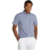 Tommy Hilfiger Uomo Camicia Flex Poplin Check Maniche Corte, Multicolore (Wedge Blue/Check), XS