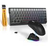 ATTACK SHARK x MAMBASNAKE X11 Mouse da Gaming con X60HE Tastiera Magnetica, Set Tastiera e Mouse Ultraleggero Senza Fili, BT/2.4G/Cavo, Attivazione Rapida, 8000 Polling Rate, 22000 DPI - Nero