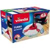 Vileda Turbo Sistema lavapavimenti Rotante con Secchio e Pedale, Manico telescopico, Lavapavimenti con strizzatura a centrifuga, Fiocco 2in1 Microfibra, Lavapavimenti sostenibile, Love it Clean