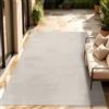 Paco Home Tappeto Per Esterno Balcone Terrazza Tappeto Cucina Monocolore Mélange, Dimensione:300x400 cm, Colore:Ivoire
