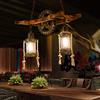 AHQX E27 Lampadario Legno Lampada A Sospensione Vintage Antica Lampada Da Soffitto Rustiche Retrò Lampadario Sala Da Pranzo Pendant Light Industriale Ferro Battuto Illuminazione Camera Da Letto 2 Luci