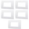 Electron 5 Placche, 4 moduli/posti, Compatibile Con Vimar Arke', bianco bianca, Placca rettangolari squadrate, Plastica di alta qualità, 100% compatibile con supporti e moduli originali