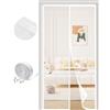 SAILIMAY Zanzariera Magnetica per Porte 100x170cm, Tenda Zanzariera Porta Magnetica, Rete Fine, Nessun Attrezzo Richiesto, Facile da Installare, per Porte da Balcone, Cantine, Terrazze, Bianco