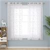 Deconovo Tende Camera da Letto Moderne 2 Pezzi Cameretta Bambini Trasparenti in Voile Finestra Soggiorno con Occhielli per Casa Interni 140x183 CM Lino