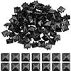 Vesaneae 100 Pezzi Rivetti Quadrati 10 MM in Metallo, a Piramide Punk, a Punta in Pelle Fai Da Te per Borse, Vestiti, Scarpe (Nero)