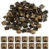Vesaneae 100 Pezzi Rivetti Quadrati, 10 MM Rivetti in Metallo, Rivetti a Piramide Punk, Rivetti a Punta in Pelle Fai Da Te, Rivetti Quadrati in Metallo per Borse, Vestiti, Scarpe (Bronzo)