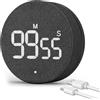 AVINIA Digital Kitchen Timers, Visual timers Large LED Display Magnetic Countdown Countup Timer for Classroom Cooking Fitness Baking Studying Teaching, Easy for Kids and Seniors (Tessuto Nero)