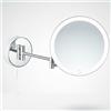 Libaro Specchio cosmetico a LED, con ingrandimento 7x, montaggio a parete, funzione dimmer, cavo bianco