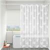 Whoiy Tenda da doccia trasparente 120 x 180 cm, anti-muffa, tenda da doccia, colore bianco, 180 cm, lunga, Eva Shower Curtain per vasca da bagno