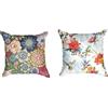 Ulticool - Federa per cuscino - Fiori natura arte - Set di 2 motivi - 45 cm x 45 cm - Cuscino decorativo senza imbottitura - Accessori per cuscino per divano / letto - Multicolore