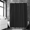 Loti Living Tenda Doccia 180 x 200 cm - Resistente alla Muffa e all'Acqua - Tessuto in Poliestere - Con Bordo Ponderato - Tenda Vasca da Bagno - Ganci Inclusi - Black